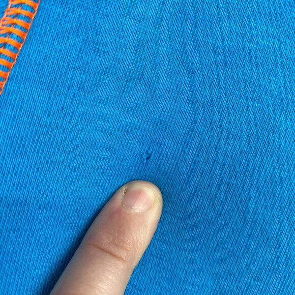 Under Armour Hoodie Sweatshirt mens Large Blue Orange Outdoors Workout Gym Warm - Picture 6 of 12